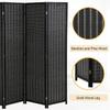 4 Panel Room Divider Room Divider Wall Folding Privacy Screens,partition Room dividers for Home Office Studio Apartment (Black) view 2