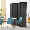 4 Panel Room Divider Room Divider Wall Folding Privacy Screens,partition Room dividers for Home Office Studio Apartment (Black) view 3