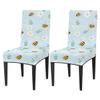 bisibuy Spring Bees Daisy Chair Covers for Dining Room 2 Pack Stretch Parson/Dining Chair Slipcover Universal Fit Chair Protector for Home,Dining Room, Restaurant,Banquet view 1