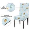 bisibuy Spring Bees Daisy Chair Covers for Dining Room 2 Pack Stretch Parson/Dining Chair Slipcover Universal Fit Chair Protector for Home,Dining Room, Restaurant,Banquet view 3