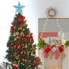 Didiseaon Christmas Tree Toppers Glitter Star Tree Toppers 5 Point Star Treetop Xmas Treetop for Holiday Christmas Tree Party Decoration 20cm Blue view 2