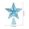 Didiseaon Christmas Tree Toppers Glitter Star Tree Toppers 5 Point Star Treetop Xmas Treetop for Holiday Christmas Tree Party Decoration 20cm Blue view 4