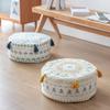 MOCOFO Pouf D45xH20cm Scandinavian Simplicity Geometric Print Floor Cushion Cover- Washable Ottoman for Living Room Home Decor view 4
