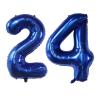 YFHVJTKO 40 Inch Number 24 Foil Balloons 24th Celebration Decorations for Happy 24th Birthday Party Wedding Bridal Shower Engagement Photo Shoot Anniversary Decoration, Number 24 Navy Blue Balloon view 1