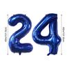 YFHVJTKO 40 Inch Number 24 Foil Balloons 24th Celebration Decorations for Happy 24th Birthday Party Wedding Bridal Shower Engagement Photo Shoot Anniversary Decoration, Number 24 Navy Blue Balloon view 3