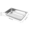 DUTTIETY 9L/9.5QT Roll Top Chafing Dish Buffet Set, Rectangular Rotation 90/180Catering Warmer Server with 3 Pans, Stainless Steel Chafing Server Set for Catering Events view 4