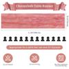 6 Pack Rose Valentine's Day Cheesecloth Table Runner 10FT Long Boho Gauze Table Runner Rustic Sheer Runner for Wedding Bridal Baby Shower Birthday Party Table Decor Thanksgiving Decorations view 2