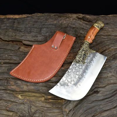 Meat Cleaver Knife, Traditional Handmade Forged Kitchen Knife Ghost Hand-made Sharp Cleaver Arc Chef's Chinese Chef Knife Longquan Knife home