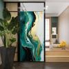 Abstract Marble Window Privacy Film Modern Abstract Dark Green Texture Stained Glass Window Coverings Static Cling Window Film for Home Office Stores 17.7Wx23.6L view 4