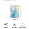 Abstract Texture Stained Glass Window Film Beautiful Modern Blue Gold Retro Privacy Window Film Non-Adhesive Glass Film Decorative Static Cling Film for Home Office 31.5Wx55.1L view 2