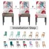 bisibuy Paper Umbrella Fish Scale Chair Cover Set of 2 Dining Room Chair Slipcover Kitchen Stretch Parson Chair Covers Protect for Party, Banquet, Home Decor view 4