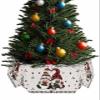 Christmas Tree Collar Tree Box Stand Cover,Christmas Gnomes Artificial/Pencil/Silm/Skinny Tree Ring 6 Packs Collapsible Tree Skirt for Christmas Xmas Tree,Farmhouse Winter Berrry Snowflake 14.5"x10" view 1