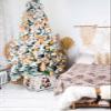 Christmas Tree Collar Tree Box Stand Cover,Christmas Gnomes Artificial/Pencil/Silm/Skinny Tree Ring 6 Packs Collapsible Tree Skirt for Christmas Xmas Tree,Farmhouse Winter Berrry Snowflake 14.5"x10" view 4