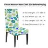 bisibuy Palm Leaf Grass Green Dining Chair Slipcovers Removable Washable Dining Room Chair Protector Cover Seat Slipcover Stretch Parson Chair Covers Set of 2, Forros para Sillas de Comedor view 2