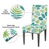 bisibuy Palm Leaf Grass Green Dining Chair Slipcovers Removable Washable Dining Room Chair Protector Cover Seat Slipcover Stretch Parson Chair Covers Set of 2, Forros para Sillas de Comedor view 3