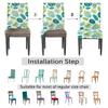 bisibuy Palm Leaf Grass Green Dining Chair Slipcovers Removable Washable Dining Room Chair Protector Cover Seat Slipcover Stretch Parson Chair Covers Set of 2, Forros para Sillas de Comedor view 4