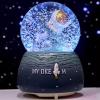 Astronaut Musical Snow Globe Luminous Snowball Music Box Automatic Snowfall Crystal Ball Glitter Night Light with Colorful Lights view 2