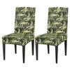 Dino Comouflage Military Chair Covers for Dining Room 2 Pack Stretch Parson/Dining Chair Slipcover Universal Fit Chair Protector for Home,Dining Room, Restaurant,Banquet view 1
