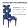 bisibuy Navy Blue Baseball Dining Chair Slipcovers Removable Washable Dining Room Chair Protector Cover Seat Slipcover Stretch Parson Chair Covers Set of 2, Forros para Sillas de Comedor view 2