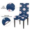 bisibuy Navy Blue Baseball Dining Chair Slipcovers Removable Washable Dining Room Chair Protector Cover Seat Slipcover Stretch Parson Chair Covers Set of 2, Forros para Sillas de Comedor view 3