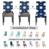 bisibuy Navy Blue Baseball Dining Chair Slipcovers Removable Washable Dining Room Chair Protector Cover Seat Slipcover Stretch Parson Chair Covers Set of 2, Forros para Sillas de Comedor view 4