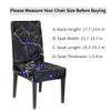 bisibuy Marble Dark Dining Chair Slicovers Stretch Chair Covers for Parsons Chair Slip Cover Removable Washable Chair Covers Protector for Dining Room, Hotel, Ceremony, Set of 2 view 2