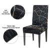 bisibuy Marble Dark Dining Chair Slicovers Stretch Chair Covers for Parsons Chair Slip Cover Removable Washable Chair Covers Protector for Dining Room, Hotel, Ceremony, Set of 2 view 3
