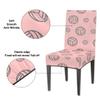 bisibuy Volleyball Pink Chair Covers for Dining Room Set of 2, Stretch Dining Chair Covers Protectors Removable Kitchen Parson Chair Slipcovers for Home and Banquet Decor view 3