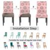 bisibuy Volleyball Pink Chair Covers for Dining Room Set of 2, Stretch Dining Chair Covers Protectors Removable Kitchen Parson Chair Slipcovers for Home and Banquet Decor view 4