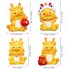 BESPORTBLE 4Pcs Chinese New Year Decorations 2024 Dragon, Mini Resin Year of Dragon Figurine Desktop Ornaments Chinese Zodiac Decoration view 2