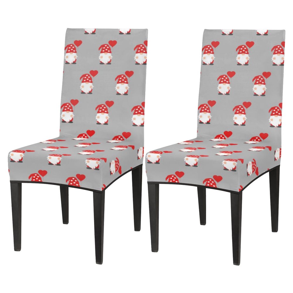 bisibuy Valentine Love Balloon Dining Chair Slicovers Stretch Chair Covers for Parsons Chair Slip Cover Removable Washable Chair Covers Protector for Dining Room, Hotel, Ceremony, Set of 2