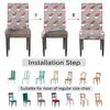 bisibuy Valentine Love Balloon Dining Chair Slicovers Stretch Chair Covers for Parsons Chair Slip Cover Removable Washable Chair Covers Protector for Dining Room, Hotel, Ceremony, Set of 2 view 4