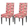 bisibuy Pugs Heart Shape Chair Cover Set of 2 Dining Room Chair Slipcover Kitchen Stretch Parson Chair Covers Protect for Party, Banquet, Home Decor view 1