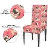 bisibuy Pugs Heart Shape Chair Cover Set of 2 Dining Room Chair Slipcover Kitchen Stretch Parson Chair Covers Protect for Party, Banquet, Home Decor view 3