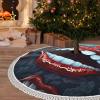 Christmas Tree Skirt with Tassel 48" The Lip Screams Christmas Tree Mat Cover Xmas Tree Skirt for Xmas Holiday Party Christmas Decoration Ornaments Tassel Tree Skirt for Happy New Year view 1