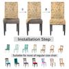 bisibuy Retro Music Notes Dining Chair Slicovers Stretch Chair Covers for Parsons Chair Slip Cover Removable Washable Chair Covers Protector for Dining Room, Hotel, Ceremony, Set of 2 view 4