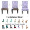 bisibuy Pearl Shells Gradient Dining Room Chair Slipcovers for Parson Chair Covers Protector Stretch Kitchen Dining Chair Cover Removable Washable for Home, Banquet Ceremony Wedding Party 2 PCS view 4