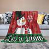 Christmas Blanket Winter Snowflake Cute Snowman Green Black Buffalo Plaid Red Soft Cozy Lightweight Throw Blanket for Kids Women Bedroom Living Room Dorm Chair Sofa Travel 50x60in view 4