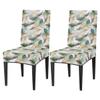 bisibuy Peacock Feathers Tropic Chair Covers for Dining Room Set of 2 Stretch Parsons Chair Slipcover Removable Dining Chair Protectors for Kitchen, Dining Room, Party, Banquet view 1