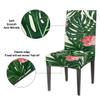 bisibuy 2 PCS Stretchy Dining Chair Covers Palm Leaf Petals Chair Covers for Dining Room Parsons Chair Slipcover Chair Protectors for Hotel, Dining Room, Ceremony, Banquet Wedding Party view 3