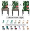 bisibuy 2 PCS Stretchy Dining Chair Covers Palm Leaf Petals Chair Covers for Dining Room Parsons Chair Slipcover Chair Protectors for Hotel, Dining Room, Ceremony, Banquet Wedding Party view 4