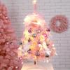 DULRLLY Mini Pink Christmas Tree 24 inch Small Tabletop Christmas Tree with Lights Prelit Desktop Christmas Tree Artificial Mini Xmas Pine Tree for Home Xmas Tabletop Holiday Decoration view 2