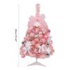 DULRLLY Mini Pink Christmas Tree 24 inch Small Tabletop Christmas Tree with Lights Prelit Desktop Christmas Tree Artificial Mini Xmas Pine Tree for Home Xmas Tabletop Holiday Decoration view 4