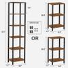 TUTOTAK Bookshelf, 6-Tier Tall Book Shelf, Narrow Bookcase for Small Space, DIY Stackable Bookshelf, for Living Room, Office, Study, Entryway, Industrial, Rustic Brown BS01BB006 view 2