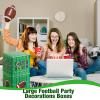 Hushee 6 Pcs Large Football Party Decorations 12 Inch Football Cardboard Box Backdrop Bowl Party decor Props Boxes for Birthday table centerpieces Supplies view 3
