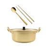 1set Korean Style Double Handled Non-stick Cooking Pot for Instant Noodles Chopsticks Aluminum Ramen Pot for Home Use Easy to Clean and Store view 1