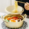1set Korean Style Double Handled Non-stick Cooking Pot for Instant Noodles Chopsticks Aluminum Ramen Pot for Home Use Easy to Clean and Store view 4