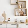 Kaboon Wall Mount Shelf Set of 3, Floating Cube Shelves for Space Discovery Home and Commercial Use, Large Size Shelves Set, Oak view 2