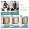 Kaboon Wall Mount Shelf Set of 3, Floating Cube Shelves for Space Discovery Home and Commercial Use, Large Size Shelves Set, Oak view 4