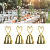 Algado 10Pcs Table Number Holders, Bell Shaped Place Card Holders, Gold Wire Picture Holder, Picture Holder, Weddings Menu Holder and Card Stand for Event Wedding(Gold) view 4